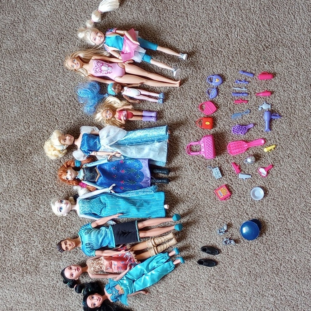 Barbies and accessories